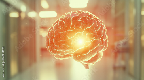 Faded brain sections with glowing fibers symbolize the complexities of dementia detection and research