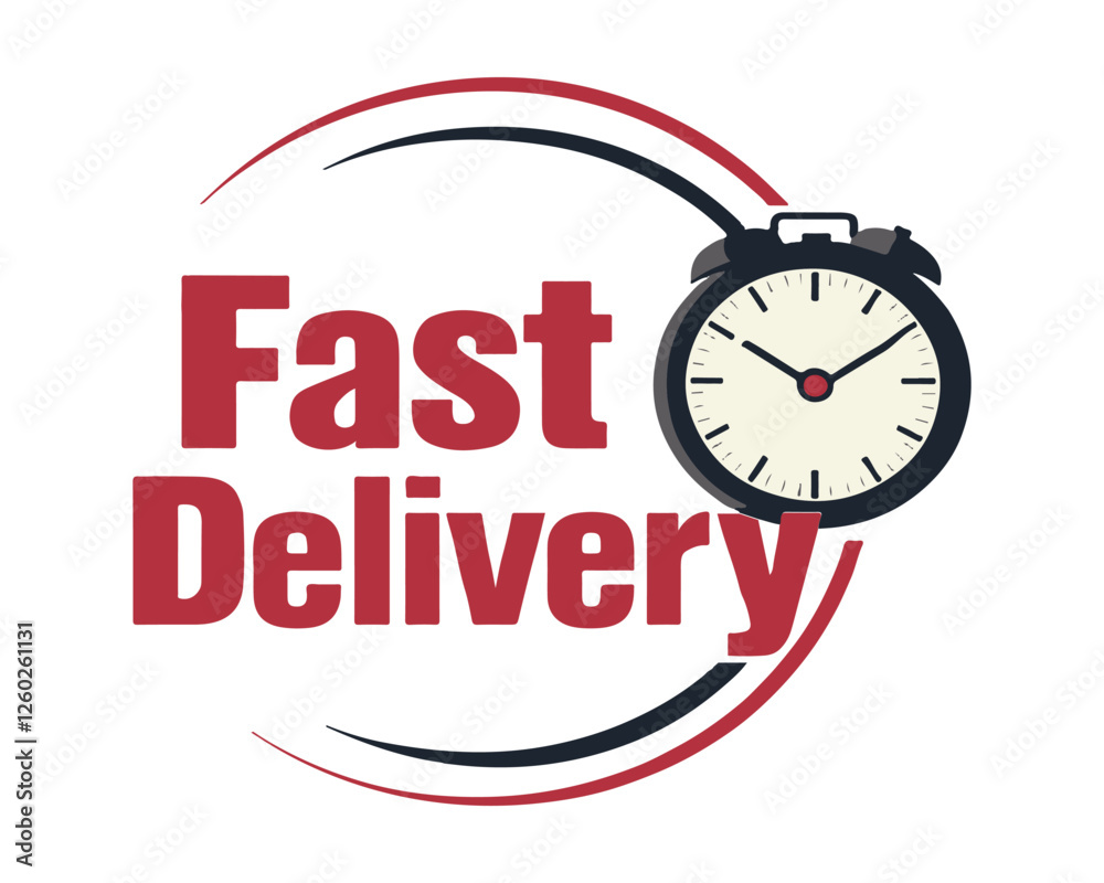 Fast delivery logo and clock icon. Express and urgent delivery, services, stopwatch siign. Vector illustration. Fast delivery logo and clock icon. Express and urgent delivery, services, stopwatch siign. Vector illustration.