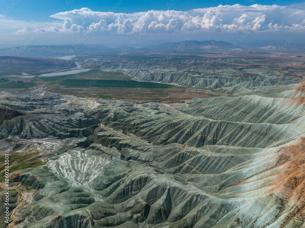 Aerial view of Ankara, Nallıhan Bird Paradise.