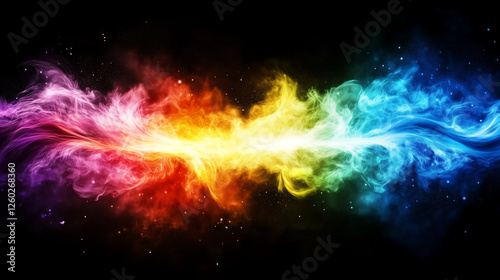A beam of light divides into vibrant dimensions, symbolizing the mysteries of quantum exploration