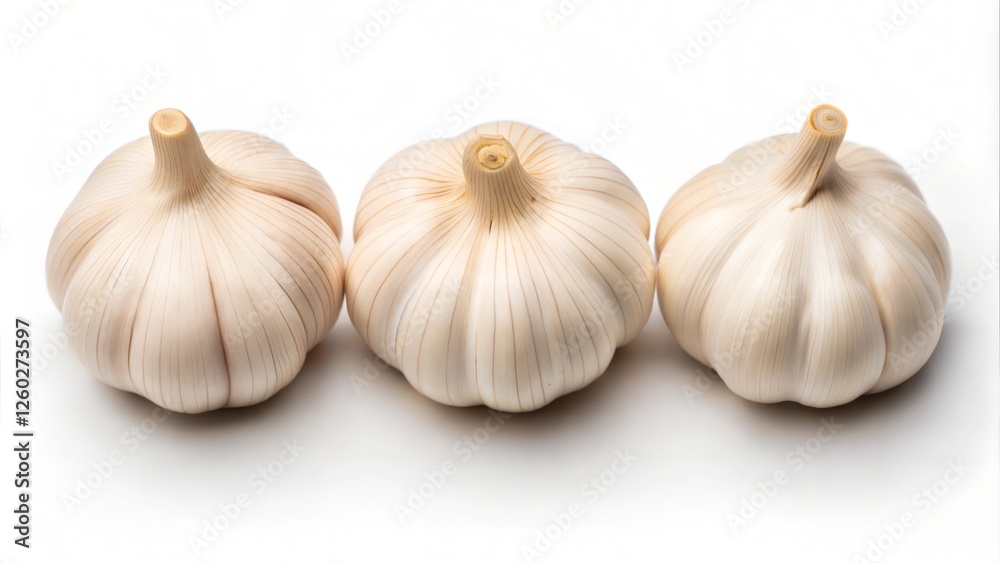 Obraz premium Garlic on white background