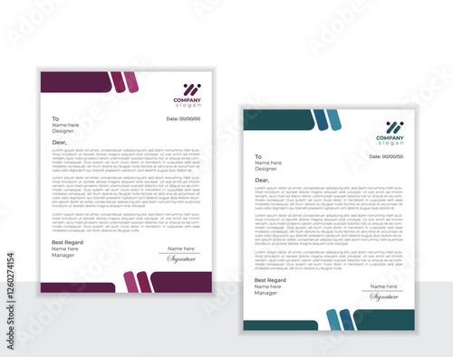 Vector modern letterheads template design