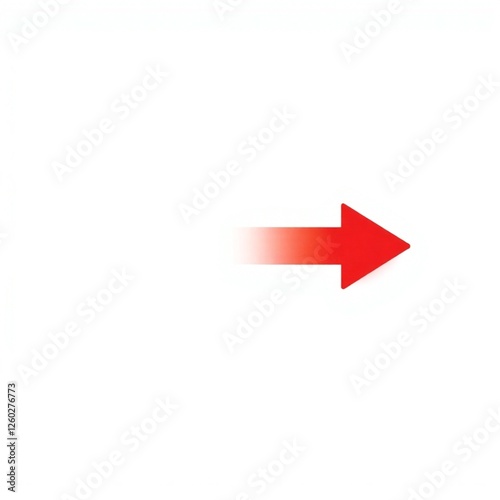 Free Download High-resolution stock photo of a simple red arrow pointing right, isolated on a pure white background.  Vector format, commercial use, professional quality, clean lines - GFXLoad