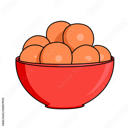 Red Bowl with Fresh Oranges, Vibrant Colorful Image photo