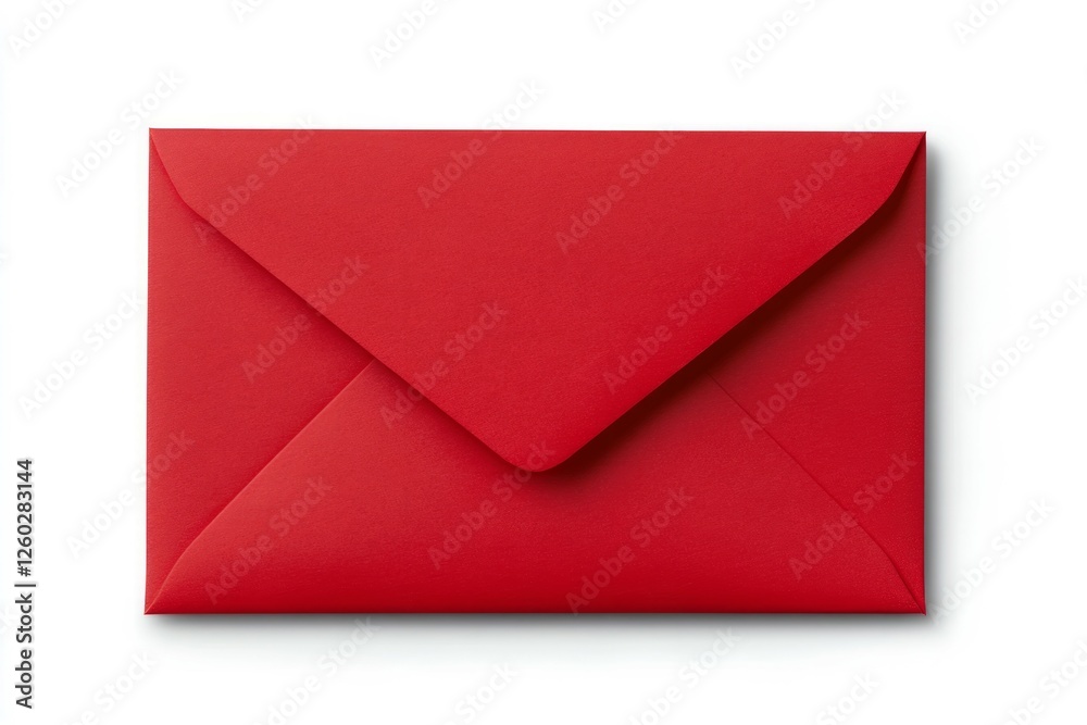 Red envelope on white background. AI image Red envelope on white background. AI image