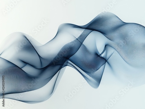 Abstract digital waves in cool tones. Set against a minimalistic background. Emphasizing sleekness and sophistication. Ideal for modern tech presentations.