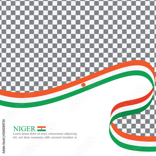 Niger national flag ribbon stock vector