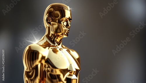 Shining Oscar Statuette Closeup