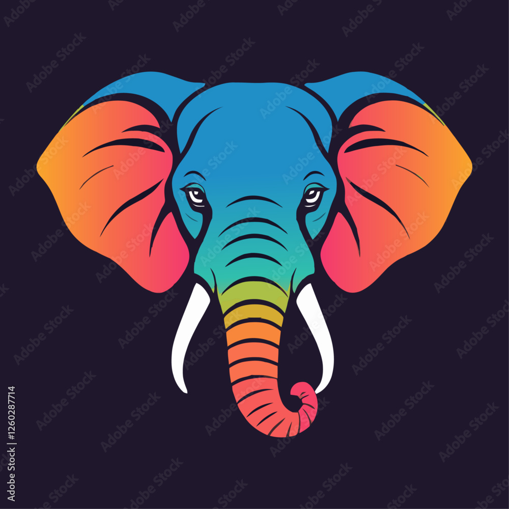 elephant cartoon illustration head elephant cartoon illustration head