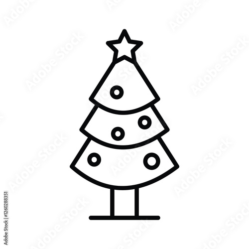 Check this beautiful xmas tree icon in trendy style, ready to use