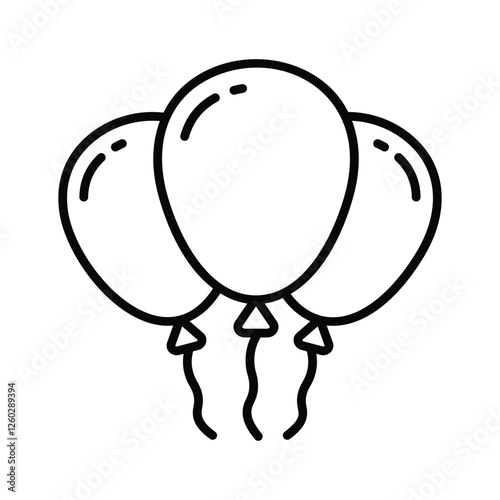 Bunch of balloons in modern design style, ready to use vector