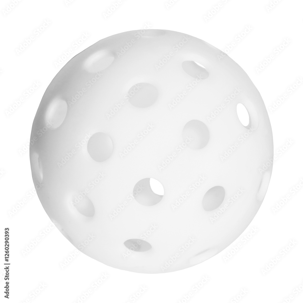 Fototapeta premium White Pickleball ball on a transparent background.
