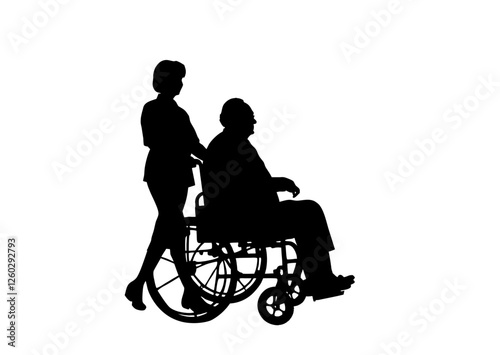 man and woman in wheelchair