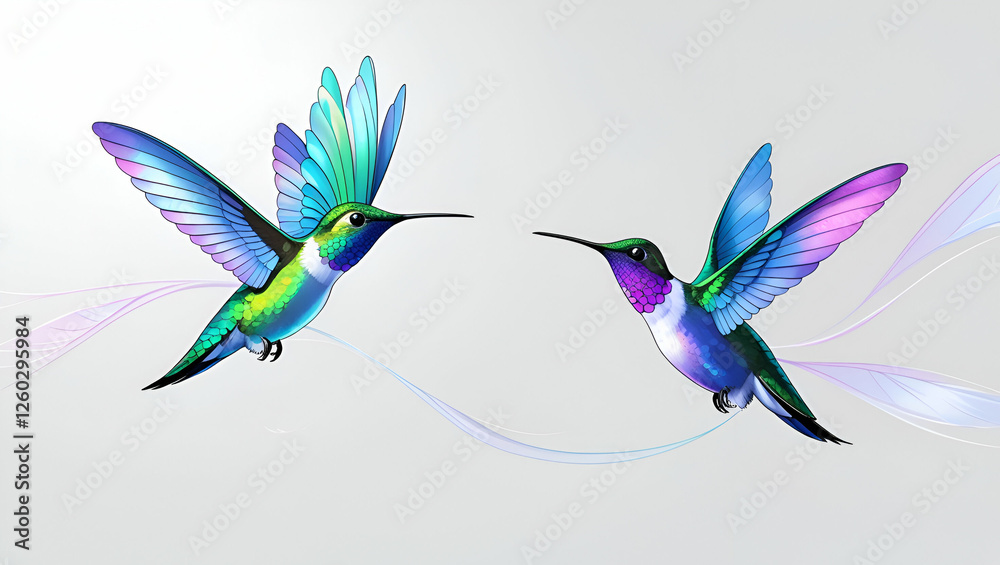 Obraz premium hummingbird and flower