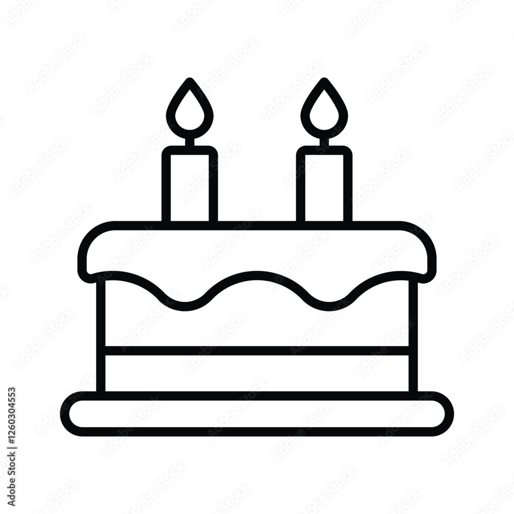 Cake with cream, vector of pancake in trendy style Cake with cream, vector of pancake in trendy style