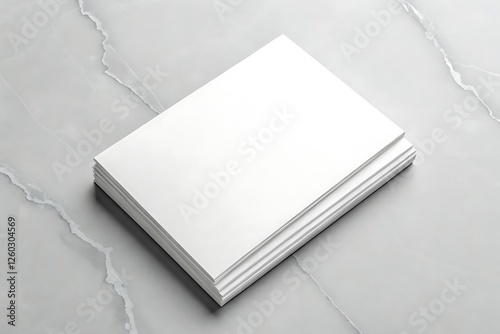 Pile of Blank Paper Sheets, Ready for Writing
