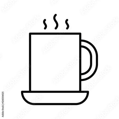 An icon of tea cup in trendy design style, editable icon hot beverages concept