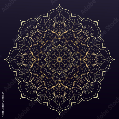 Golden Oriental Mandala