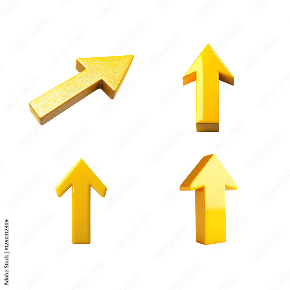 Yellow arrow isolated on white background.
Yellow arrow isolated on white background.