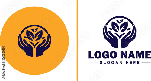 Volunteer Organization icon Nonprofit organization Charitable organization Community service group flat logo sign symbol editable vector
