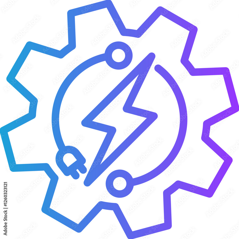 Power Management line gradient icon Power Management line gradient icon