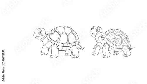 wise old tortoise cartoon vector