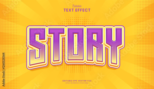 decorative purple 3d editable text effect design