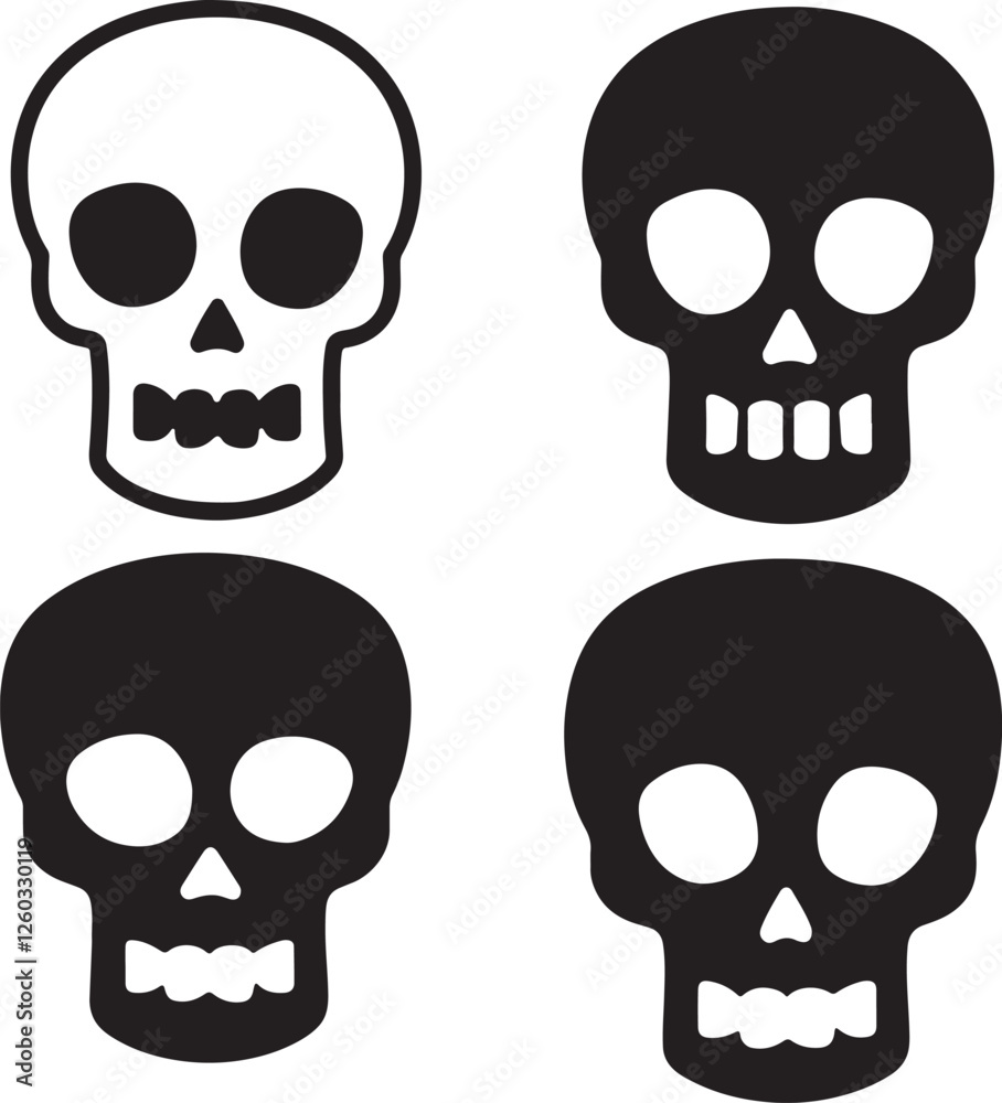 Skull Icons vector illustration Skull Icons vector illustration