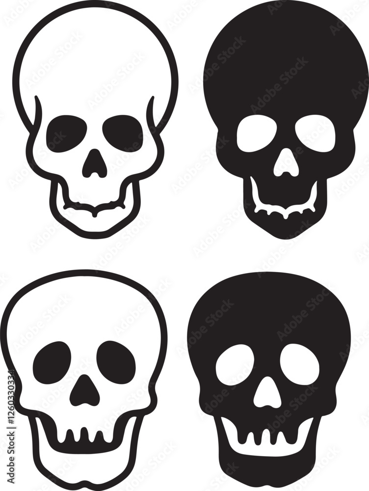 Skull Icons vector illustration Skull Icons vector illustration