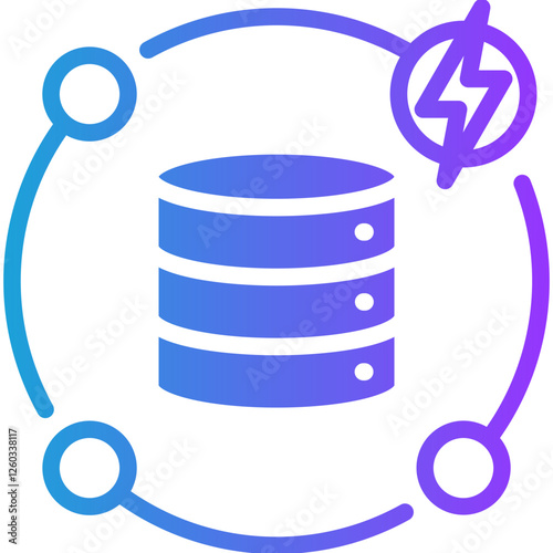 Energy Storage glyph gradient icon