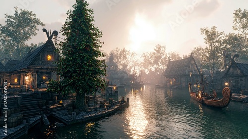 Wallpaper Mural A Festive Viking Village: Christmas on the River Torontodigital.ca