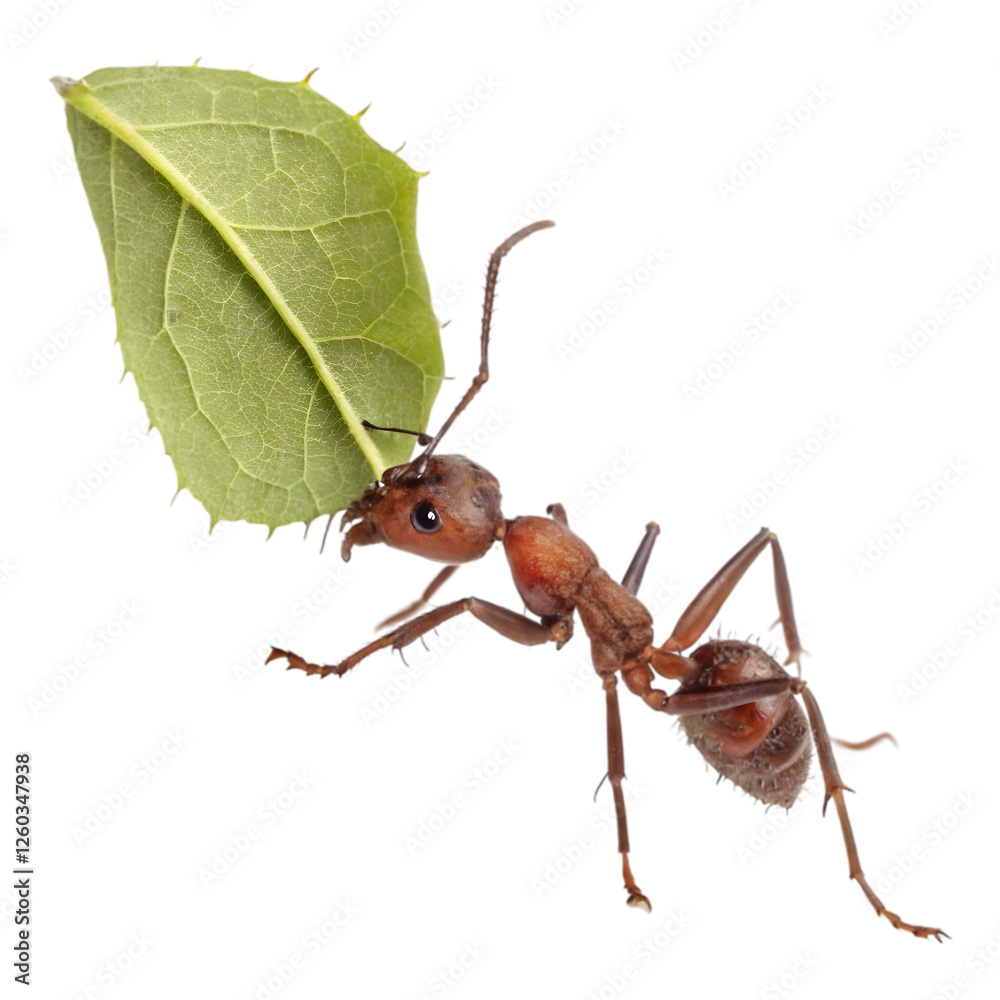 RARE LEAFCUTTER ANT IN ISOLATE BACKGROUND RARE LEAFCUTTER ANT IN ISOLATE BACKGROUND