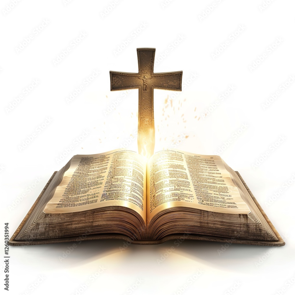 Ancient Holy Bible Book Open with Glowing Cross Divine Spiritual Faith Religious Belief Christian God Hope Prayer Scripture Text Sacred Illuminated Ancient Holy Bible Book Open with Glowing Cross Divine Spiritual Faith Religious Belief Christian God Hope Prayer Scripture Text Sacred Illuminated