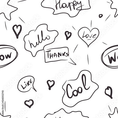 Pattern of text messages icons 