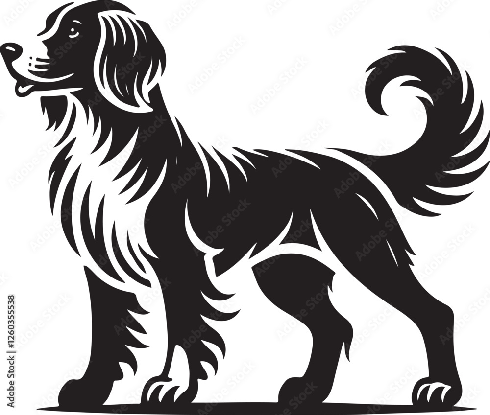 Obraz premium dog silhouette victor design isolated on the white background.