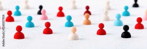 Wallpaper Mural Social network decline in population abstract art conceptual illustration minimalist environment overhead view society impact Torontodigital.ca