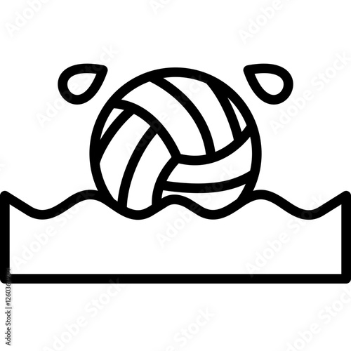 Water Polo Icon Vector Element