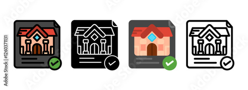 Set of Title Deed Icon