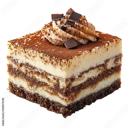 Tiramisu isolated on transparent background