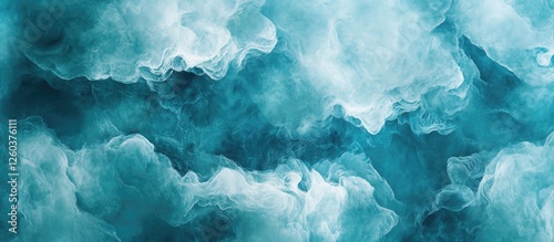 Stylized abstract seascape texture featuring various shades of blue creating a tranquil and dreamy marine atmosphere