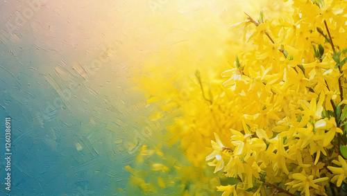 개나리가 있는 배경