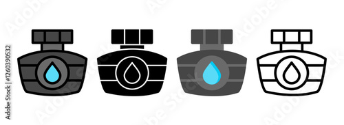 set of Ink Bottle Icon