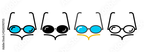 set of Reading Glasses Icon