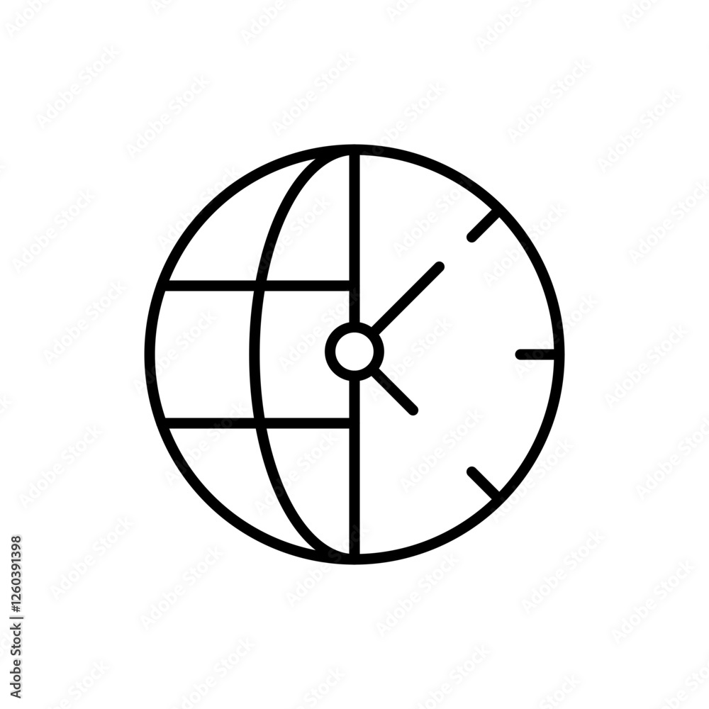 World time zone outline icons, minimalist vector illustration ,simple transparent graphic element .Isolated on white background World time zone outline icons, minimalist vector illustration ,simple transparent graphic element .Isolated on white background