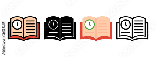 set of Literary Timeline Icon