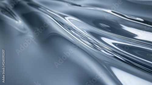 Close-up of a wave-like pattern on a dark blue background. the wave appears to be made up of thin, wavy lines that create a sense of movement and depth.