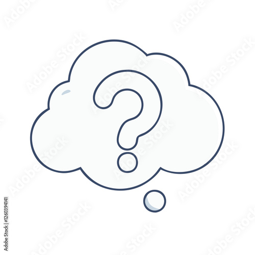 question mark in a cloud icon, question mark in a cloud vector illustration-question mark in a cloud perfect for question mark in a cloud logos and icons