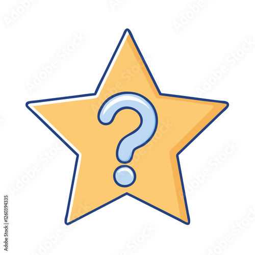 question mark in a star icon, question mark in a star vector illustration-question mark in a star perfect for question mark in a star logos and icons