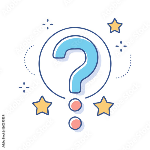question mark with stars philosophical inquiry icon,