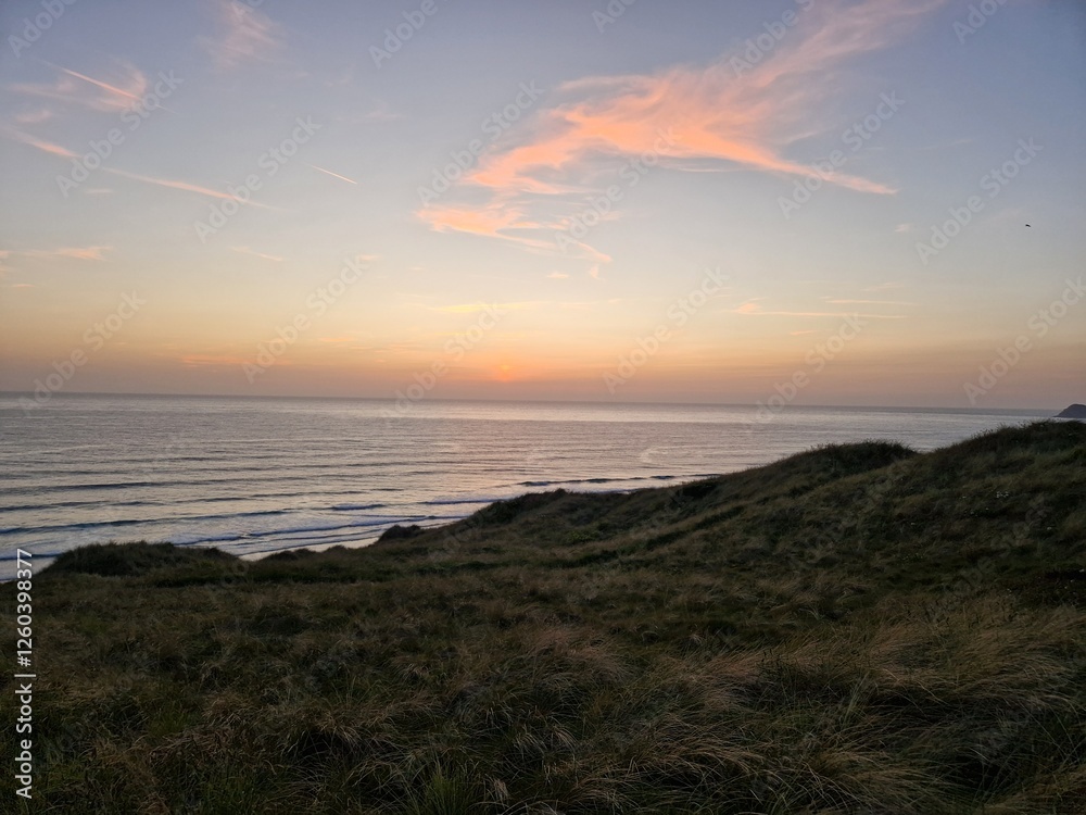 sunset over the sea sunset over the sea